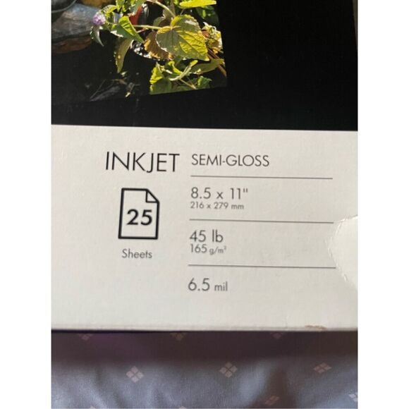 New HP Everyday 25 Sheet Letter 8.5 x 11-Inch Inkjet Semi-Gloss Photo Pape - Picture 7 of 11